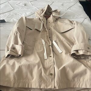 Old Navy Beige Hooded Trench Coat